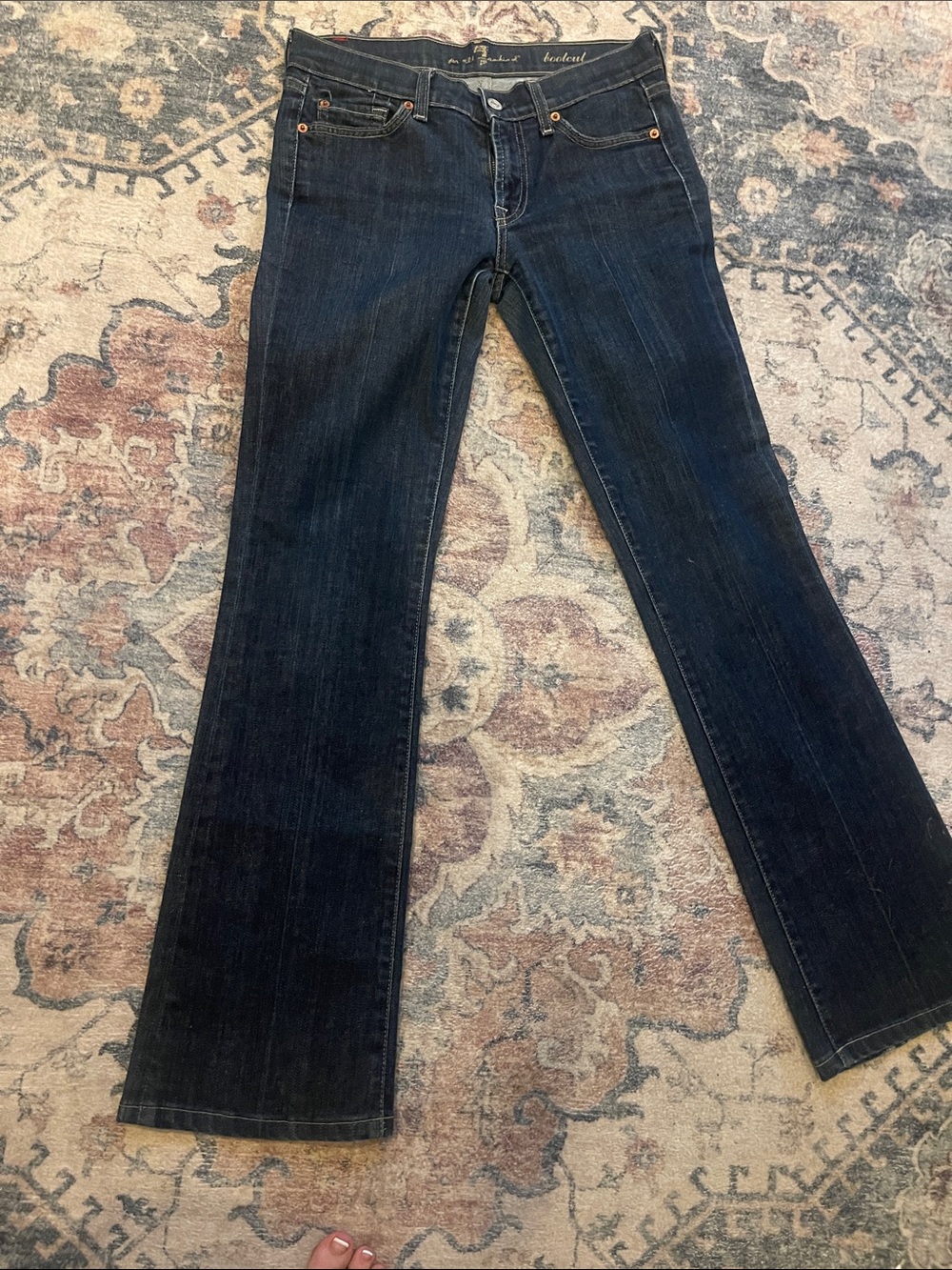 7 For All Mankind Dark Indigo Bootcut Jeans
